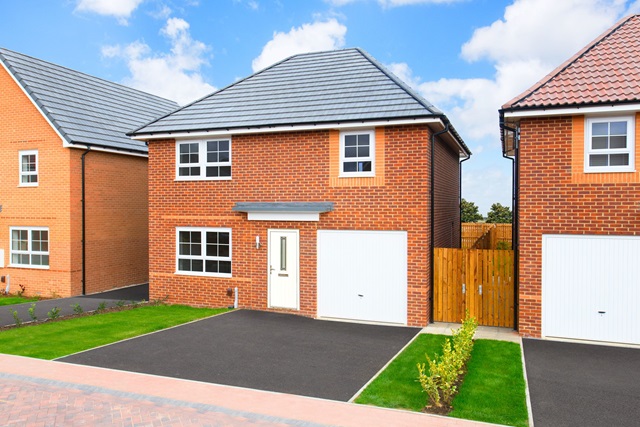 Outside view Windermere 4 bed detached home with garage