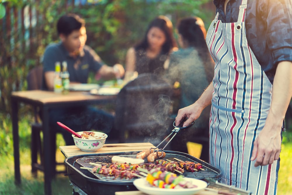 cooking on BBQ