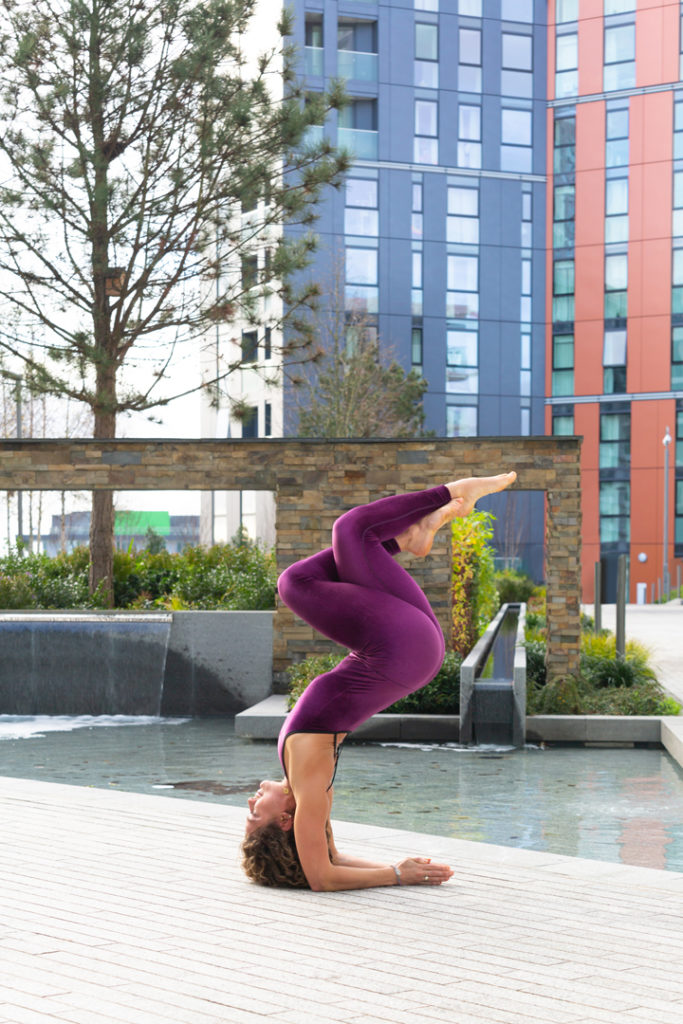 Hollow Back Forearm-stand with Eagle Leg Variation